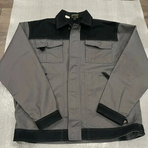 [L] Vintage Dickies Light Canvas Two Tone Workwear Industry Jacket trucker